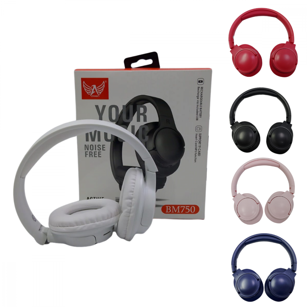 Fone de Ouvido Headphone Bluetooth Noise FREE Altomex BM750 | Shopee Brasil