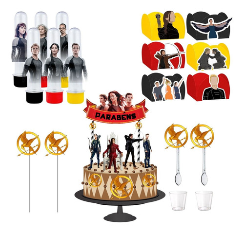 Kit Festa #kf Jogos Vorazes Forminha Tubete Topper
