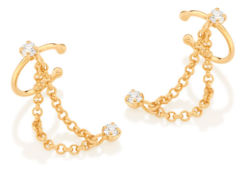 Brinco Ear Cuff Composto Por 4 Zircônias De 526663 526663 | Shopee Brasil