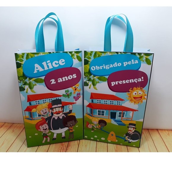 Lembrancinha Personalizada Mundo Bita Sacolinha Aniversário Brinde Saquinho Festa