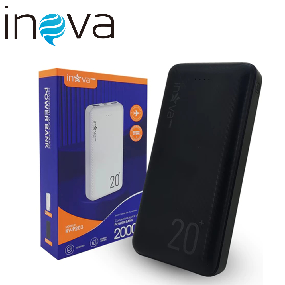 INOVA Carregador Portátil Power Bank Rápido 20000mah 74Wh 2 Saídas ...