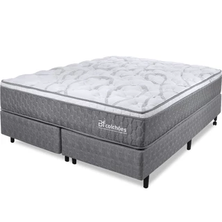 Cama Box Smart Spring King Colchão Mola Ensacada e Pillow Top Viscoelástico 193x203x63cm BF Colchões