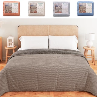 Colcha Queen Cobre Leito Ultrasonic Aveludado com Manta Soft Dupla Face 270X250 - BF Colchões