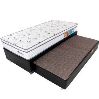 Cama Box Solteiro Colchão Molas Ensacadas com Pillow Bicama Auxiliar BF Colchões