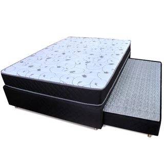 Colchão Casal D33 + Cama Box Colchão Auxiliar Bicama De Espuma 138x188x48cm BF Colchões