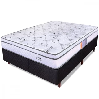 Cama Box Queen Colchão Molas Ensacadas com Pillow BF Colchões
