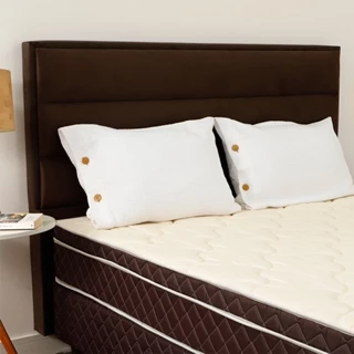 Cabeceira Estofada para Cama Box Casal 114x142CM Swede BF Colchões