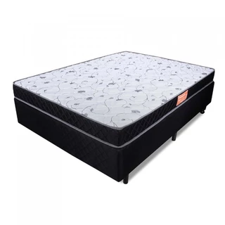 Conjunto Colchão Casal Espuma D33 Anti Alérgico + Box 138x188x54cm BF Colchões