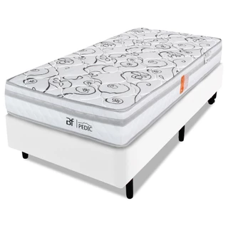 Cama Box Solteiro com Colchão Ortopédico Dupla Face Firme 88x188cm BF Colchões