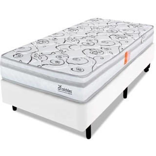 Cama Box Solteirão com Colchão Ortopédico Dupla Face Firme 97x203cm BF Colchões