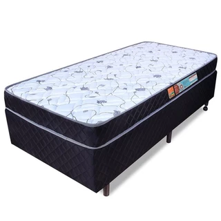 Cama Box Solteirão + Colchão 97x203x48CM Espuma D33 Selada BF Colchões