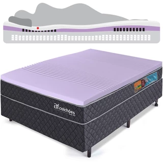 Cama Box Queen Colchão Molas Ensacadas Pillow 158x198x57cm BF Colchões