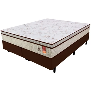 Cama Box King Colchão Molas Ensacadas + Box Microfibra 193x203x57cm BF Colchões