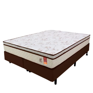 Cama Box Queen Colchão Molas Ensacadas + Box Microfibra 158x198x57cm BF Colchões