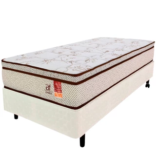 Cama Box Solteirão Colchão Molas Ensacadas + Box Microfibra 97x203x57cm BF Colchões
