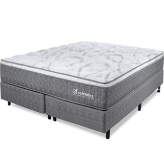 Cama Box Queen Colchão Smart Spring Mola Ensacada e Pillow Top de Espuma 158x198x61cm BF Colchões