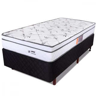 Cama Box Solteiro Colchão Molas Ensacadas com Pillow e Box BF Colchões