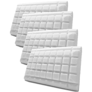 Kit 4 Travesseiros Espuma Corte Tridimensional + Capa Malha 100 Algodão Lavável BF Colchões