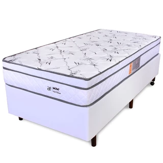 Cama Box Solteiro Colchão Molas Ensacadas com Pillow e Box Courvin BF Colchões