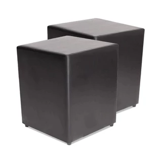 Kit com 2 Puff Decorativo Quadrado Courvin 35x35cm BF Colchões