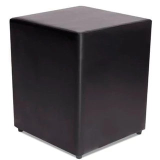 Puff Quadrado Courvin Preto 35x35x45cm Decorativo Bf Colchões