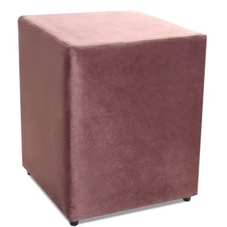 Puff Quadrado Suede Marrom Decorativo 35x35cm Bf Colchões