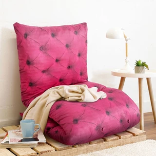 Futon Almofada Dobrável de Espuma Solteiro Pink - Emcompre Bf Colchões