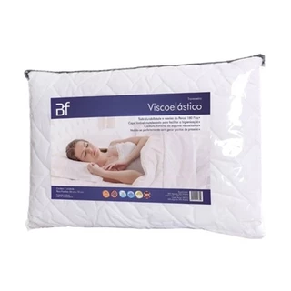 Travesseiro Premium Espuma Certificada da Nasa 100% Viscoelástica + Capa Percal 180 Fios BF Colchões