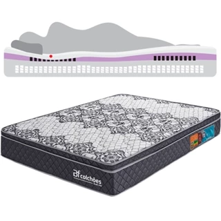 Colchão Casal Molas Ensacadas com Pillow de Tecnologia Tridimensional Relax 138x188x21cm BF Colchões