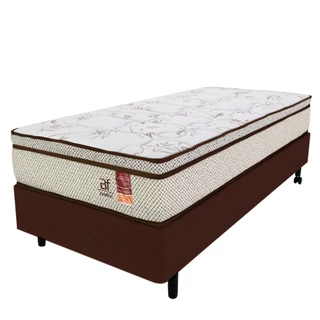 Cama Box Solteirão Colchão Molas Ensacadas + Box Microfibra 97x203x57cm BF Colchões