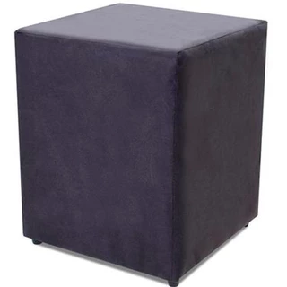 Puff Quadrado Suede Preto 35x35cm Decorativo Bf Colchões