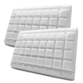 Kit 2 Travesseiros Espuma Corte Tridimensional + Capa Malha 100% Algodão Lavável BF Colchões