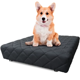 Cama Box Pet 50x50x14cm Com Lençol Impermeável Branco Para Cachorros Gatos Caminha Pet - BF Colchões