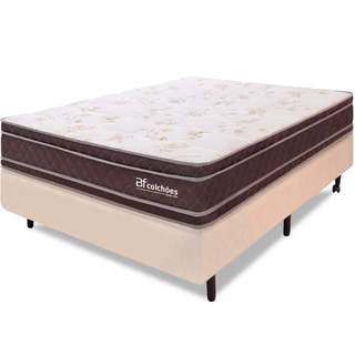 Cama Box Colchão Viúva 100% Espuma Dupla Face Antialérgico 128x188x56cm - BF Colchões