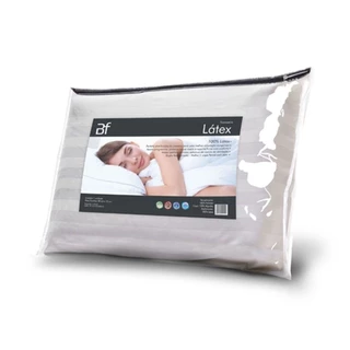 Travesseiro Látex 100% Natural com Fronha 300 Fios Percal Algodão 50x70cm BF Colchões