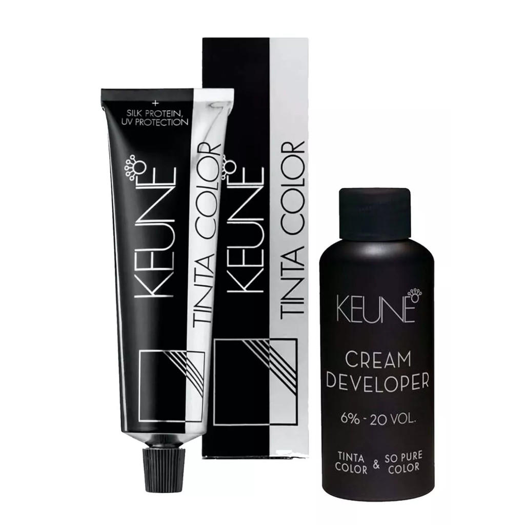 Kit Coloração Tinta Keune Color 60ml + Mini Oxidante 6% 20Vol - Escolha ...