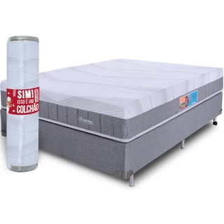 Cama Box Casal Colchão Vácuo Infinity138x188x64 Premium BF Colchões