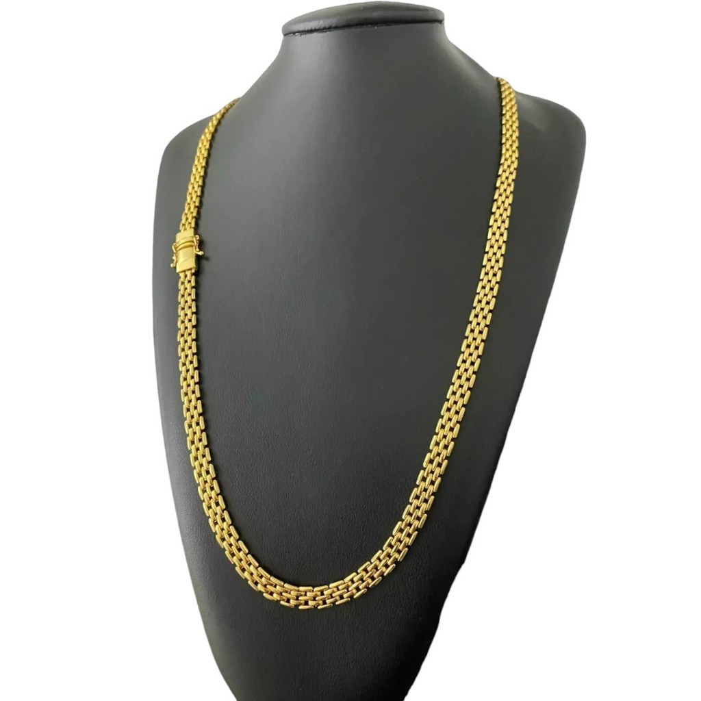 Cordão Americano 8mm - Banhado a Ouro 18k