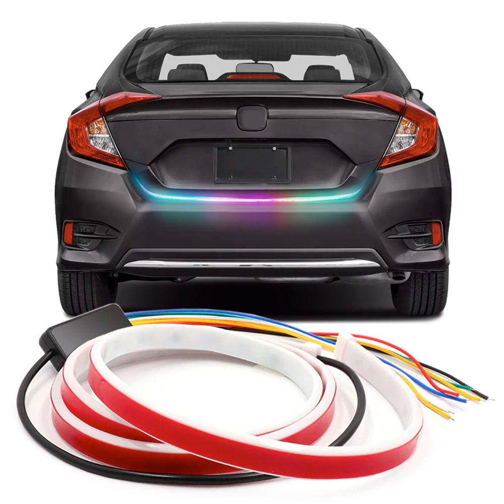 Fita Barra Led Traseiro Porta Malas Renault Clio 1994 1995 1996 1997 1998 Função Freio Ré Seta Sequencial RGB