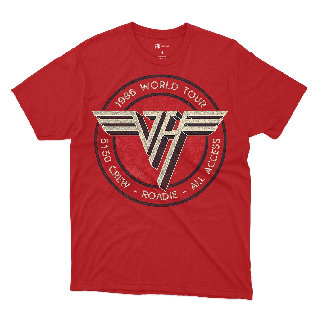 Van Halen 5150 Tour 86 Tシャツ Camiseta Van Halen 5150 Crew 1986 World Tour 100% Algodão | Shopee