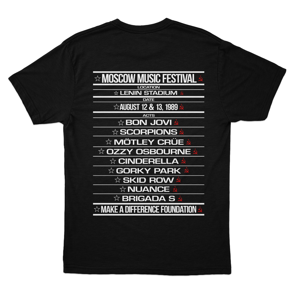 Camiseta Moscow Music Peace Festival 1989 Vintage 100% Algodão