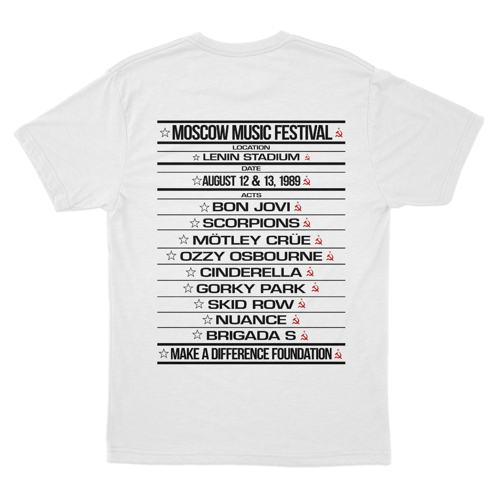Camiseta Moscow Music Peace Festival 1989 Vintage 100% Algodão