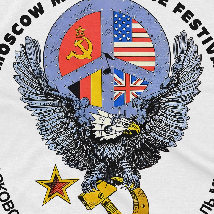 Camiseta Moscow Music Peace Festival 1989 Vintage 100% Algodão