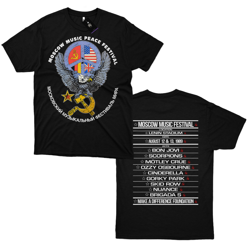 ゴ*ン様 MOSCOW MUSIC PEACE FESTIVAL Tシャツ Camiseta Moscow Music Peace Festival 1989 Vintage 100% Algodão