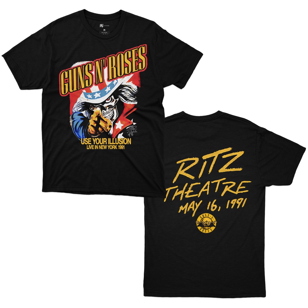 Camiseta Guns N' Roses Live Ritz 1991 Use Your Illusion 100