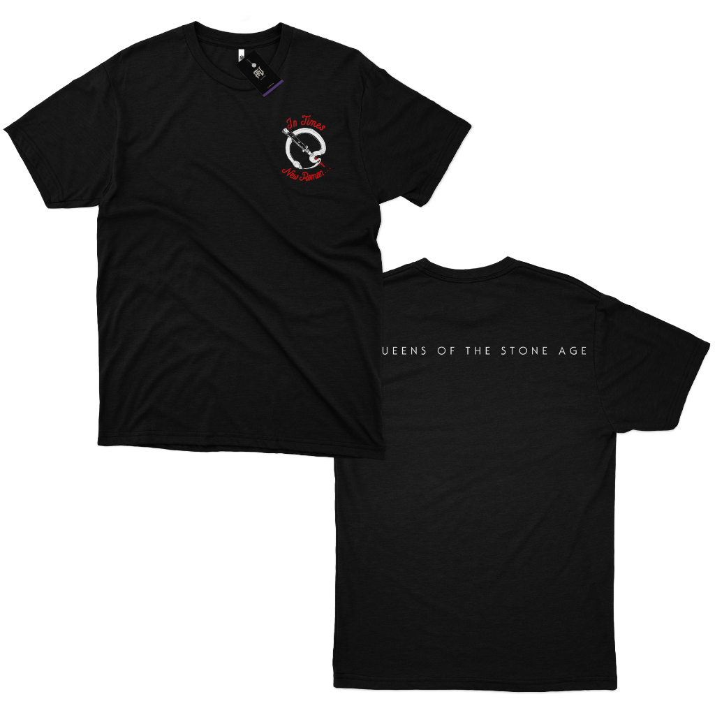 QUEENS OF THE STONE AGE Tシャツ 黒 M Camiseta Queens Of The Stone Age In Times New Roman Basic 100