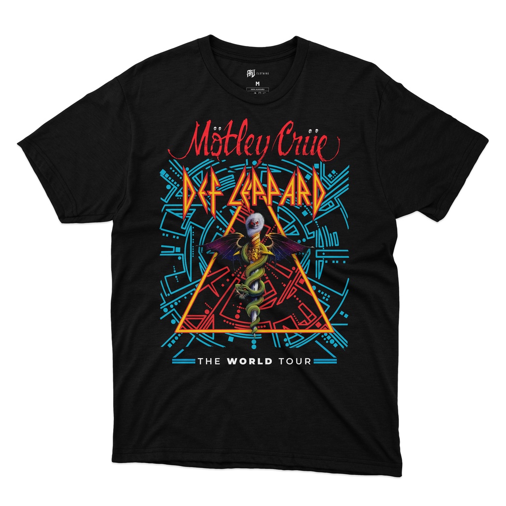 Def Leppard　モトリークルー　Tシャツ Camiseta Motley Crue Def Leppard Tour 2023 Brasil 100% Algodão