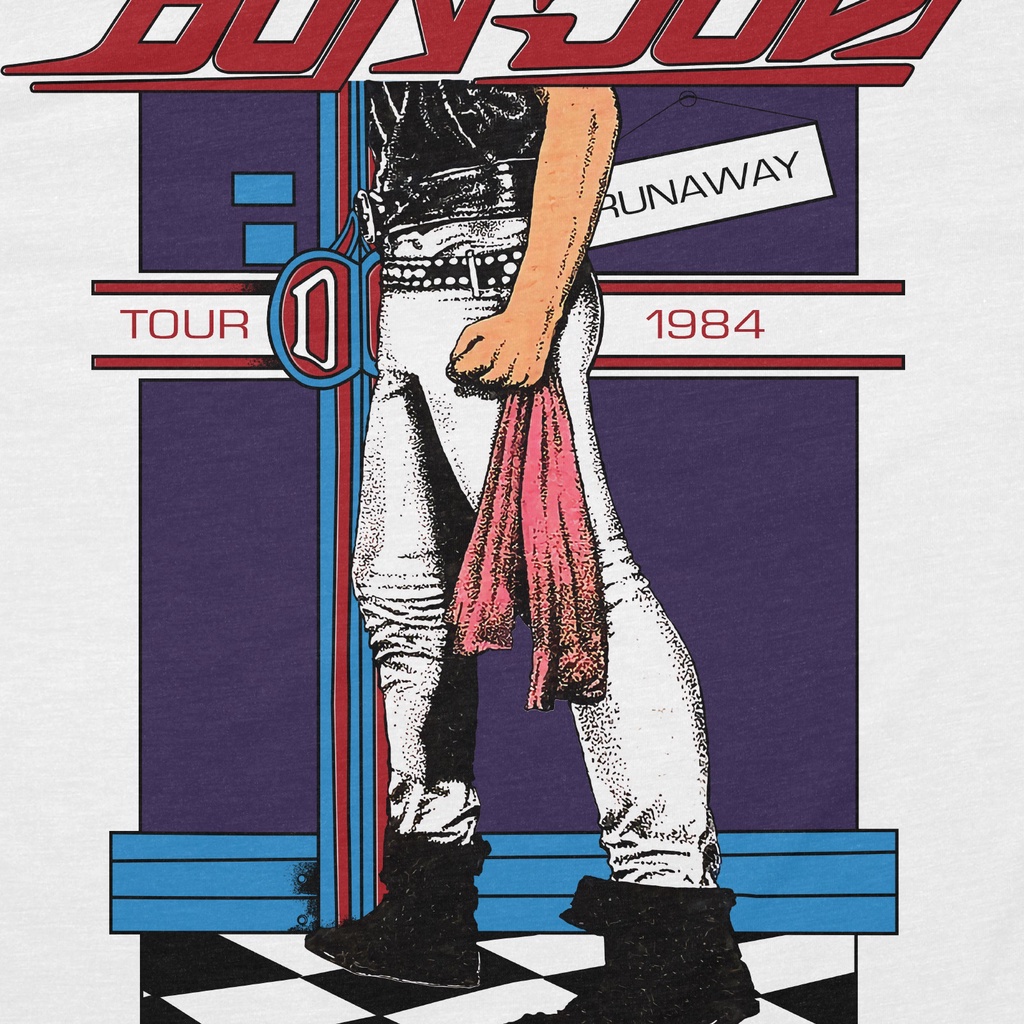 Camiseta Bon Jovi Runaway Tour 1984 Vintage | Shopee Brasil