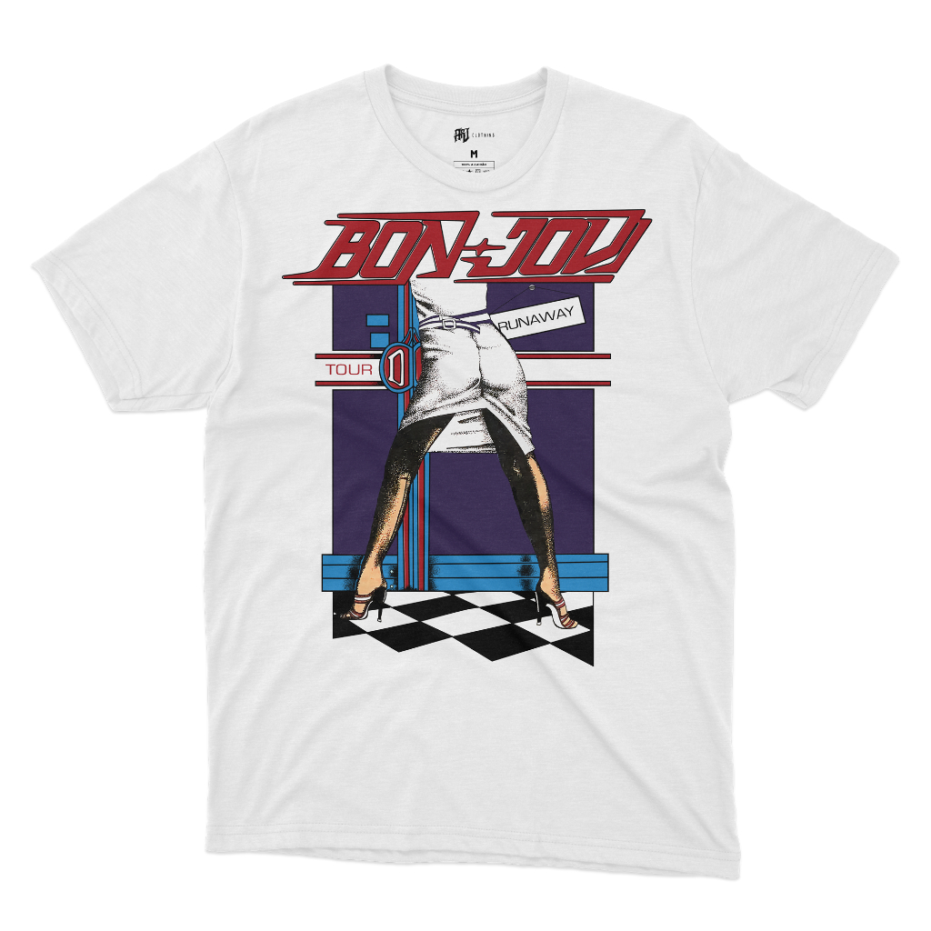 Camiseta Bon Jovi Runaway Tour 1984 Vintage | Shopee Brasil