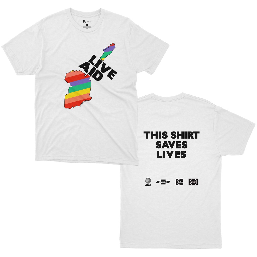 Camiseta Vintage Live Aid 1985 Retrô 100% Algodão | Shopee Brasil